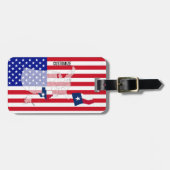Custom Texas State USA Flag Map Bagagelabel (Voorkant horizontaal)
