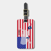 Custom Texas State USA Flag Map Bagagelabel (Voorkant verticaal)