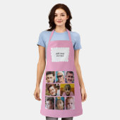 Custom text 8 photos white pink schort (Gedragen)