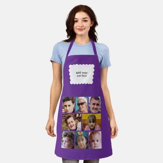 Custom text 8 photos white purple schort (Gedragen)