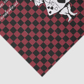Custom Text Alice in Wonderland White Rabbit Check Tissuepapier (Detail)