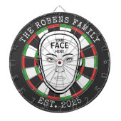 Custom Text and Photo Dartbord (Voorkant)