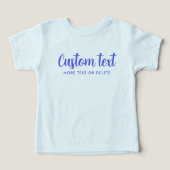 Custom Text Baby Bella Canvas Tri-blend Ice Blue (Design voorkant)