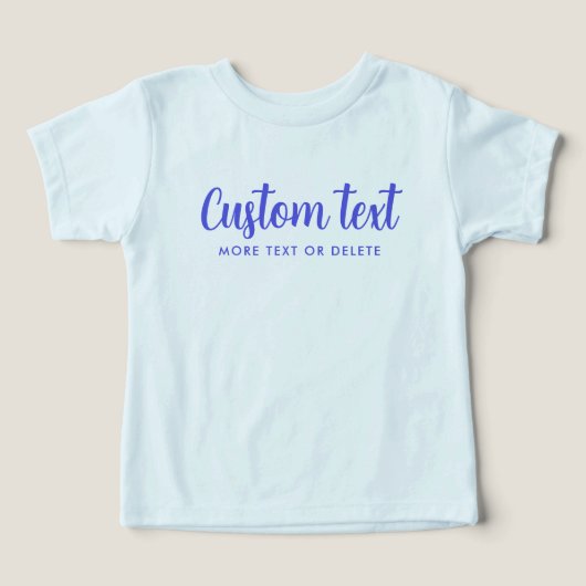 Custom Text Baby Bella Canvas Tri-blend Ice Blue (Design voorkant)