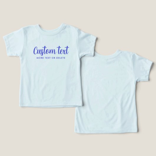 Custom Text Baby Bella Canvas Tri-blend Ice Blue (Ontwerp Voorkant & Achterkant)