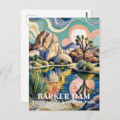 Custom Text Barker Dam Joshua Tree Van Gogh Desert Briefkaart (Voorkant / Achterkant)