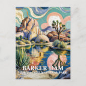 Custom Text Barker Dam Joshua Tree Van Gogh Desert Briefkaart (Voorkant)