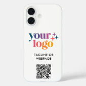 Custom Text Bedrijf Logo QR Code Case-Mate iPhone Case (Achterkant)