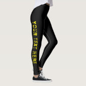 Custom Text Black Leggings for Stylish Comfort (Rechts)