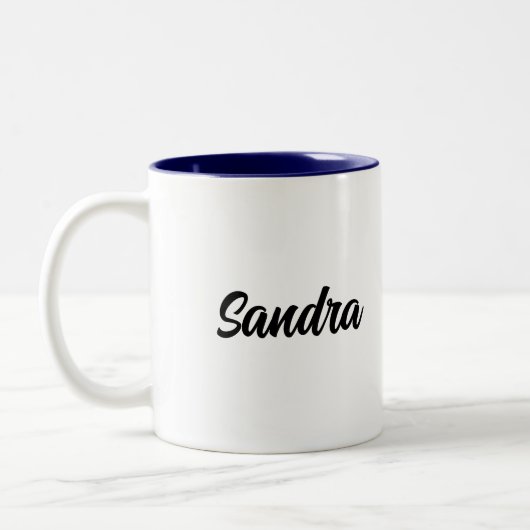 Custom Text, Bless Your Crafty Heart Tweekleurige Koffiemok (Links)