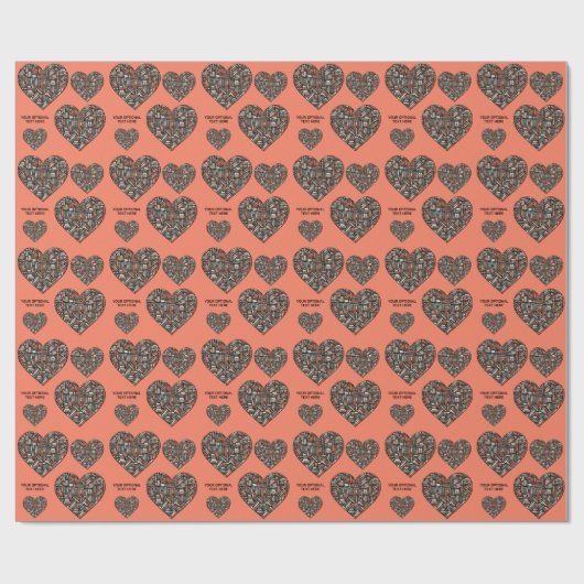 Custom Text Book Lover's Cadeaupapier (Vlak)