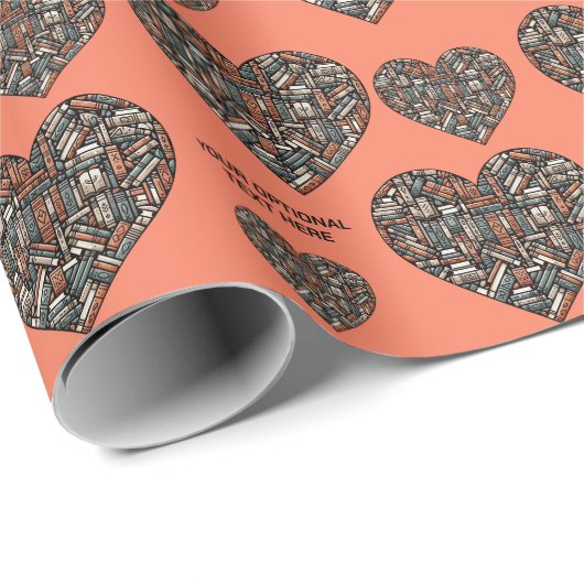 Custom Text Book Lover's Cadeaupapier (Rol Hoek)