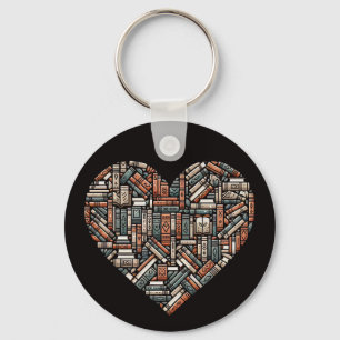 Custom Text Book Lover's Sleutelhanger
