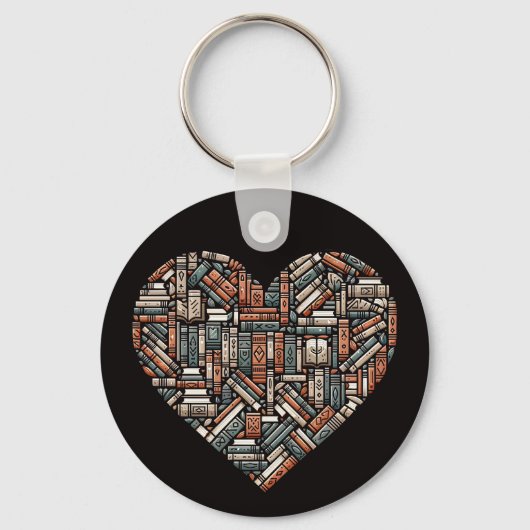 Custom Text Book Lover's Sleutelhanger (Voorkant)