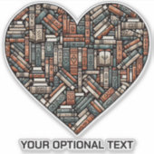 Custom Text Book Lover's Sticker (Voorkant)