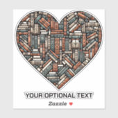 Custom Text Book Lover's Sticker (Vel)