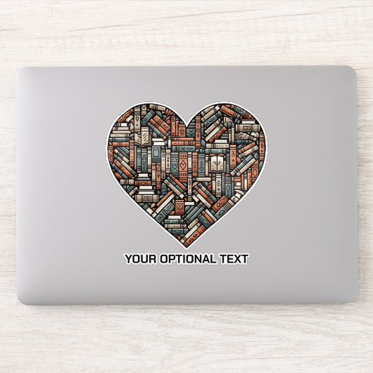Custom Text Book Lover's Sticker (Computer)