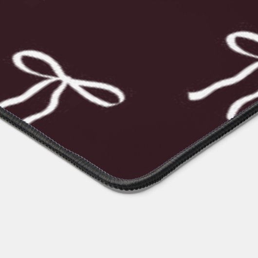 Custom Text Bow Ribbon Pattern Desk Mat (Hoek)