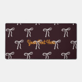 Custom Text Bow Ribbon Pattern Desk Mat (Voorkant)