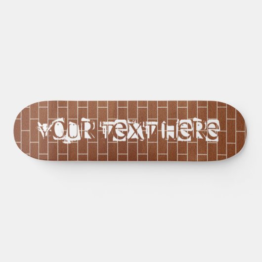Custom Text Brick Wall Skateboard (Horizontaal)