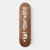 Custom Text Brick Wall Skateboard (Voorkant)