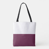 Custom Text Burgundy White Elegant Stylish Medium Tote Bag (Achterkant)
