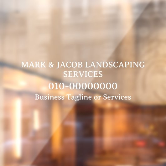 Custom Text Business Display Services Auto Vrachtw Raamsticker (Vel 2)