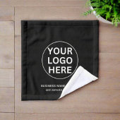 Custom Text & Business Logo Zwart-wit Branded Washandje