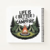 Custom Text Camping Notitieboek (Achterkant)