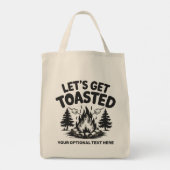 Custom Text Camping Tote Bag (Achterkant)