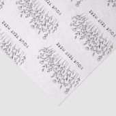 CUSTOM TEXT Chic Elegant Wildflower Line Art Tissuepapier (Detail)