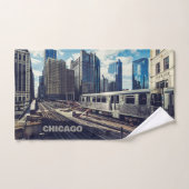 Custom Text Chicago USA Handdoek (Handdoek)