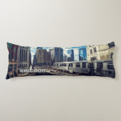 Custom Text Chicago USA Lichaamskussen (Voorkant)