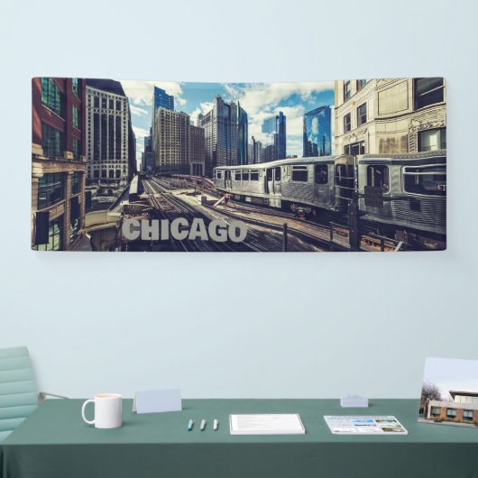 Custom Text Chicago USA Spandoek (Beurs)