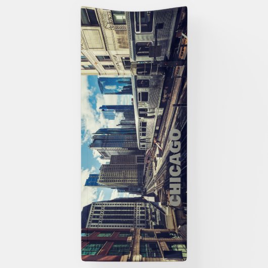 Custom Text Chicago USA Spandoek (Verticaal)