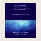 Custom Text Christian Church Pastor Personalized Visitekaartje (Buitenkant ongevouwen)