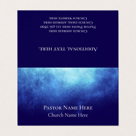 Custom Text Christian Church Pastor Personalized  Visitekaartje (Buitenkant ongevouwen)