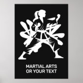 Custom Text & Color Martial Arts Poster (Voorkant)