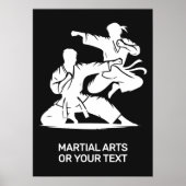 Custom Text & Color Martial Arts Poster (Voorkant)
