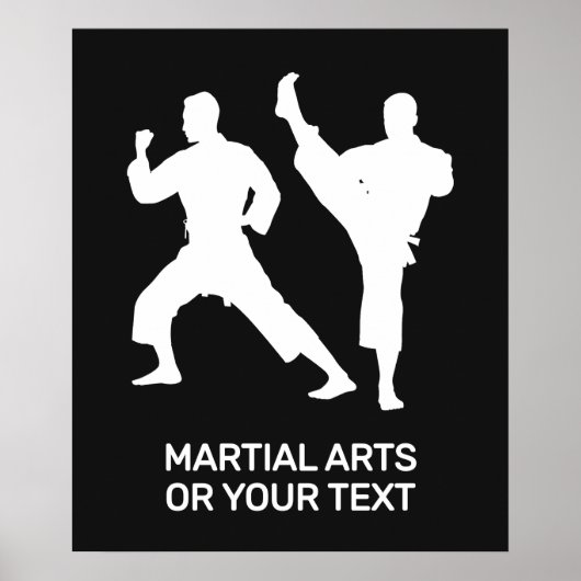 Custom Text & Color Martial Arts Poster (Voorkant)