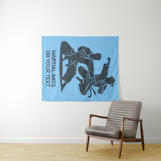 Custom Text & Color Martial Arts Wandkleed (In Situ (horizontaal))