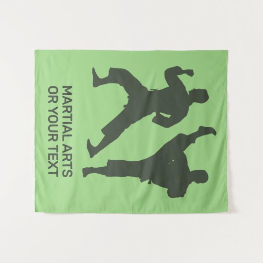 Custom Text & Color Martial Arts Wandkleed (Voorkant (horizontaal))