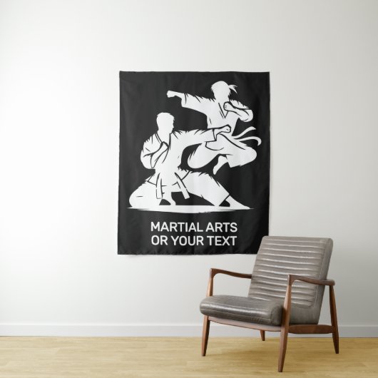 Custom Text & Color Martial Arts Wandkleed (In situ)