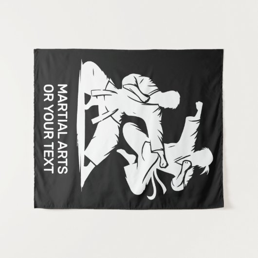 Custom Text & Color Martial Arts Wandkleed (Voorkant (horizontaal))