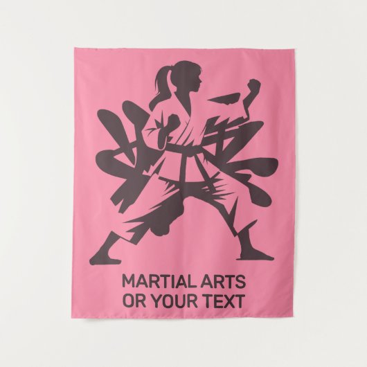 Custom Text & Color Martial Arts Wandkleed (Voorkant)