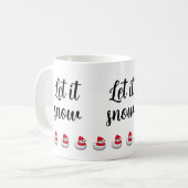 Custom Text Cute Little Snowduck | Snowman winter Koffiemok (Voorkant links)