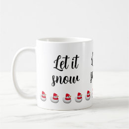 Custom Text Cute Little Snowduck | Snowman winter Koffiemok