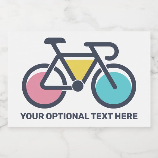 Custom Text Cycling Voedselcontainer Etiket (Enkel label)