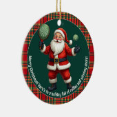 🎾🎄Custom text, Deck the Court Keramisch Ornament (Rechts)