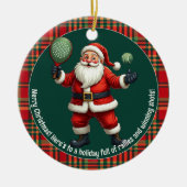 🎾🎄Custom text, Deck the Court Keramisch Ornament (Voorkant)